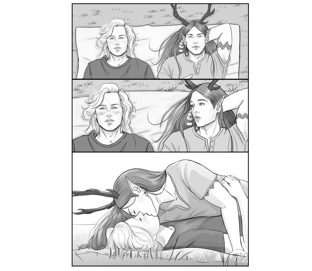 Página de cómic blanco y negro